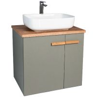 Тумба под раковину VIANT Мюнхен 60 VMUN60NH-T2STP подвесная Хаки — фото 1, Мебель для ванной