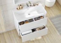 Тумба под раковину Aquaton Сканди 80 1A283001SD010 подвесная Белая — фото 9, Тумбы под раковину