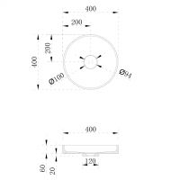 Раковина-чаша Abber Stein 40 AS2604 Белая матовая — фото 5, Раковины накладные