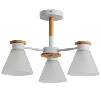 Люстра Artelamp Tyler A1031PL-3WH Белая Светлое дерево — фото 1, Люстры