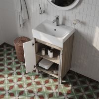 Тумба с раковиной Iddis Zodiac 50 ZOD5ADFi95K Белая матовая  Дерево — фото 4, Тумбы с раковиной