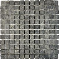 Каменная мозаика из сланца Pixmosaic Slate Black PIX297 30,5x30,5 см — фото 1, Мозаика