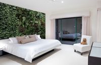 Фреска Ortograf Oasis 32747 Фактура флок FLK Флизелин (6*2,7) Черный/Зеленый, Листья — фото 3, Фрески