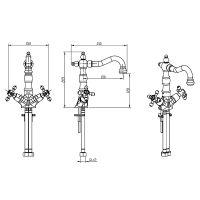 Товар: Смеситель для раковины Boheme Camelia 292 Золото - фото 3 Смеситель для раковины Boheme Camelia 292 Золото — фото 3, Смесители