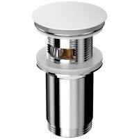 Донный клапан Whitecross A706WHS click-clack Белый матовый — фото 1, Донные клапаны