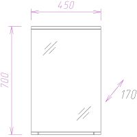 Зеркало Onika Коралл 45.01 204501 с подсветкой Белое — фото 3, Мебель для ванной