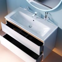 Тумба под раковину AM.PM X-Joy 100 M85AFHX1002WG подвесная Белый глянец — фото 11, Тумбы под раковину