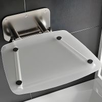 Сиденье для душа Ravak Ovo B II Clear B8F0000051 Прозрачное Нержавеющая сталь — фото 1, Сиденья