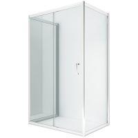 Душевой уголок New Trendy New Varia Chrome 100х80 K-0510 профиль Хром стекло прозрачное — фото 1, Прямоугольные душевые уголки