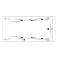 Акриловая ванна Whitecross Palace 180х80 0104.180080.100.SOFT.CR с гидромассажем — фото 5, Ванны