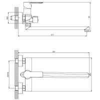 Смеситель для ванны Splenka S06.22.06 универсальный Черный матовый — фото 2, Смеситель для ванны