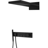 Душевая система Boheme Zodiac 132-B Черная матовая — фото 1, Душевое оборудование. Душевая программа