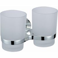 Стакан для зубных щеток Viko V-242 двойной Хром — фото 1, Стаканы для зубных щеток