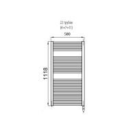 Электрический полотенцесушитель Irsap Ares 580x1118 EIM058IK1IR01NNN Черный матовый — фото 5, Электрические полотенцесушители