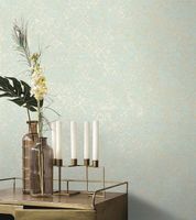 Обои RASCH Varvara 930252 Винил на флизелине (1,06*10,05) Зеленый/Золото, Дамаск — фото 3, Обои для стен