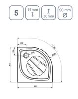 Товар: Душевой поддон из искусственного камня Ravak Elipso Pro 80х80 XA234401010BM Черный матовый - фото 4 Душевой поддон из искусственного камня Ravak Elipso Pro 80х80 XA234401010BM Черный матовый — фото 4, Душевые поддоны