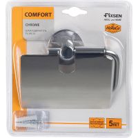 Товар: Держатель туалетной бумаги Fixsen Comfort Chrome FX-85010 с крышкой Хром - фото 2 Держатель туалетной бумаги Fixsen Comfort Chrome FX-85010 с крышкой Хром — фото 2, Держатели туалетной бумаги