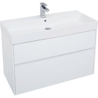 Комплект мебели для ванной Aquanet Бруклин 100 подвесной Белый глянец арт-207800 — фото 2, Комплекты мебели для ванной