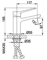 Смеситель для раковины Frap H61 F1061 Хром — фото 2, Смесители
