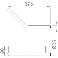 Поручень Nofer Santorini 16332.B Хром — фото 2, Поручни для ванной