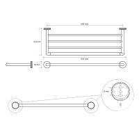 Полка для полотенец Bemeta Stella 166205082 Хром — фото 2, Полки для полотенец