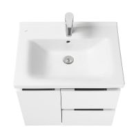 Товар: Тумба под раковину Aquaton Рене 56 1A258501NRC80 подвесная Белая Грецкий орех - фото 2 Тумба под раковину Aquaton Рене 56 1A258501NRC80 подвесная Белая Грецкий орех — фото 2, Тумбы под раковину