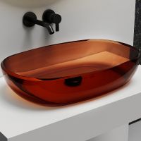 Раковина-чаша Abber Kristall 60 AT2805Opal Коричневая — фото 2, Раковины накладные