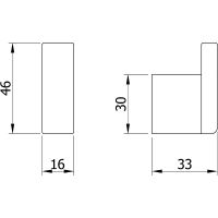 Товар: Крючок Nofer Corinto 16921.B Хром - фото 2 Крючок Nofer Corinto 16921.B Хром — фото 2, Крючки для полотенец