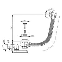 Слив-перелив Excellent SP.E-60 CR полуавтомат Хром — фото 3, Сливы-переливы