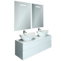 Тумба с раковиной Orange Otto 130 Ot-130TuMDF+G56 Белая — фото 7, Тумбы с раковиной