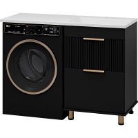 Тумба с раковиной Brevita Enfida 120 R УТ000016093 Черная матовая — фото 1, Мебель для ванной