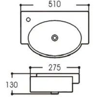 Раковина Aquatek 51 L AQ5329-00 Белая — фото 2, Мини-раковины