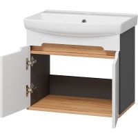 Товар: Тумба с раковиной Misty Сканди 60 УТ000023184 подвесная Белый Дуб крафт золотой Антрацит - фото 3 Тумба с раковиной Misty Сканди 60 УТ000023184 подвесная Белый Дуб крафт золотой Антрацит — фото 3, Мебель для ванной
