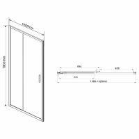 Товар: Душевая дверь Vincea Garda 140 VDS-1G140CLGM профиль Вороненая сталь стекло прозрачное - фото 6 Душевая дверь Vincea Garda 140 VDS-1G140CLGM профиль Вороненая сталь стекло прозрачное — фото 6, Душевые двери в нишу