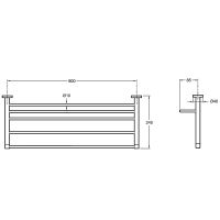 Полка для полотенец Jacob Delafon Classique E77832-CP Хром — фото 3, Полки для полотенец