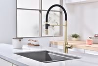 Смеситель для кухни Paulmark Magneto One Ma213188-SBG Светлое брашированное золото — фото 5, Смесители