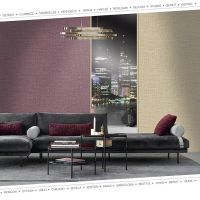 Обои Decori-Decori City 83242 Винил на флизелине (1,06*10,05) Фиолетовый, Рогожка — фото 2, Обои для стен