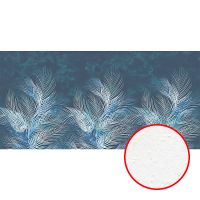 Фреска Ortograf Oasis 32724 Фактура бархат FX Флизелин (5,5*2,7) Синий/Голубой, Листья — фото 1, Фрески