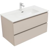 Тумба под раковину Aquanet Вега 2.0 90 337944 подвесная Бежевая — фото 4, Мебель для ванной