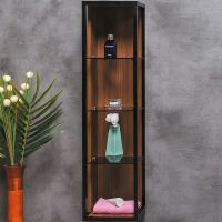 Шкаф пенал Boheme Armadi Art Loft 30 896-D подвесной Dark wood — фото 1, Мебель для ванной