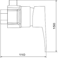 Смеситель для душа Ростовская Мануфактура Сантехники PL5-003 Белый — фото 2, Смесители