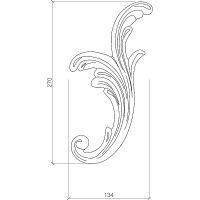 Орнамент Европласт 1.60.011 15x270x134 мм — фото 2, Колонны