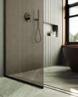 Товар: Душевая перегородка Maybah Glass MGD-703-6у 690x1950 в узком профиле Черный стекло бронзовое матовое - фото 6 Душевая перегородка Maybah Glass MGD-703-6у 690x1950 в узком профиле Черный стекло бронзовое матовое — фото 6, Душевые перегородки