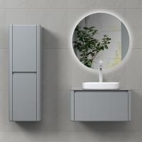 Товар: Тумба с раковиной Black&White Universe U915.800 80 915800 подвесная Glossy light grey - фото 10 Тумба с раковиной Black&White Universe U915.800 80 915800 подвесная Glossy light grey — фото 10, Мебель для ванной