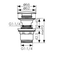 Донный клапан Kaiser 8040-9 click-clack Черный матовый — фото 2, Донные клапаны