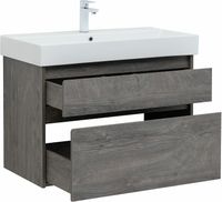 Тумба под раковину Aquanet Nova Lite 85 249937 подвесная Дуб рошелье — фото 6, Тумбы под раковину