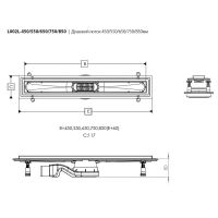 Душевой лоток Logan L002L-550 306889 с решеткой Нержавеющая сталь / под плитку — фото 7, Душевые лотки