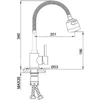 Товар: Смеситель для кухни Frap F40993-6 Черный матовый - фото 7 Смеситель для кухни Frap F40993-6 Черный матовый — фото 7, Смесители для кухни