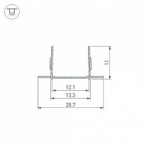 Товар: Профиль алюминиевый Arlight 029420 накладной Белый - фото 3 Профиль алюминиевый Arlight 029420 накладной Белый — фото 3, Профили для светодиодных лент