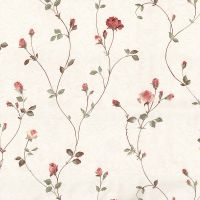 Обои Prima Italiana Monte Rosa 80675 Винил на флизелине (1,06*10) Бежевый/Красный, Цветы/Орнамент — фото 1, Обои для стен